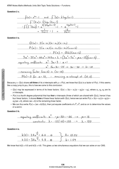 Atar Notes VCE Mathematical Methods Units 3&4 Topic Test