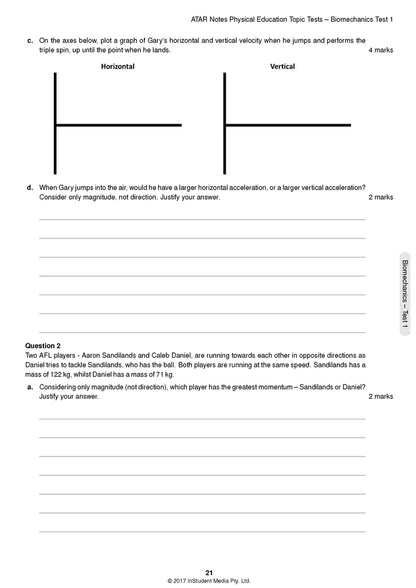 ATAR Notes Physical Education (PE) Units 3&4 Topic Test