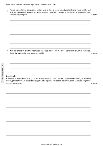 ATAR Notes Physical Education (PE) Units 3&4 Topic Test