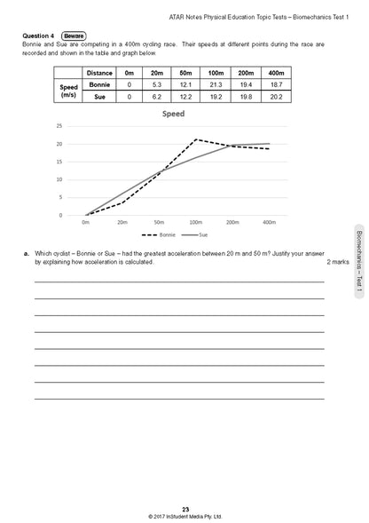 ATAR Notes Physical Education (PE) Units 3&4 Topic Test