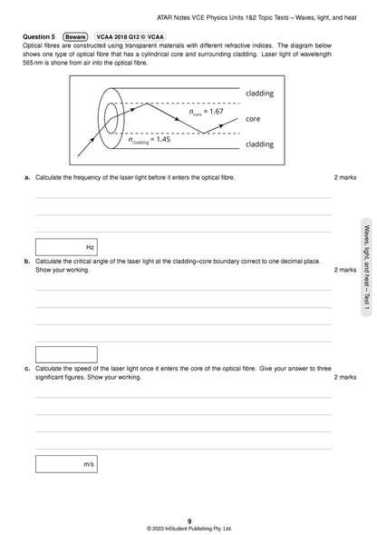 ATAR Notes VCE Physics 1&2 Topic Tests