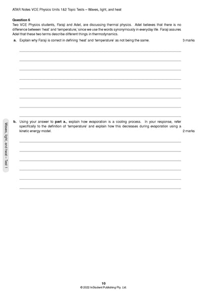 ATAR Notes VCE Physics 1&2 Topic Tests