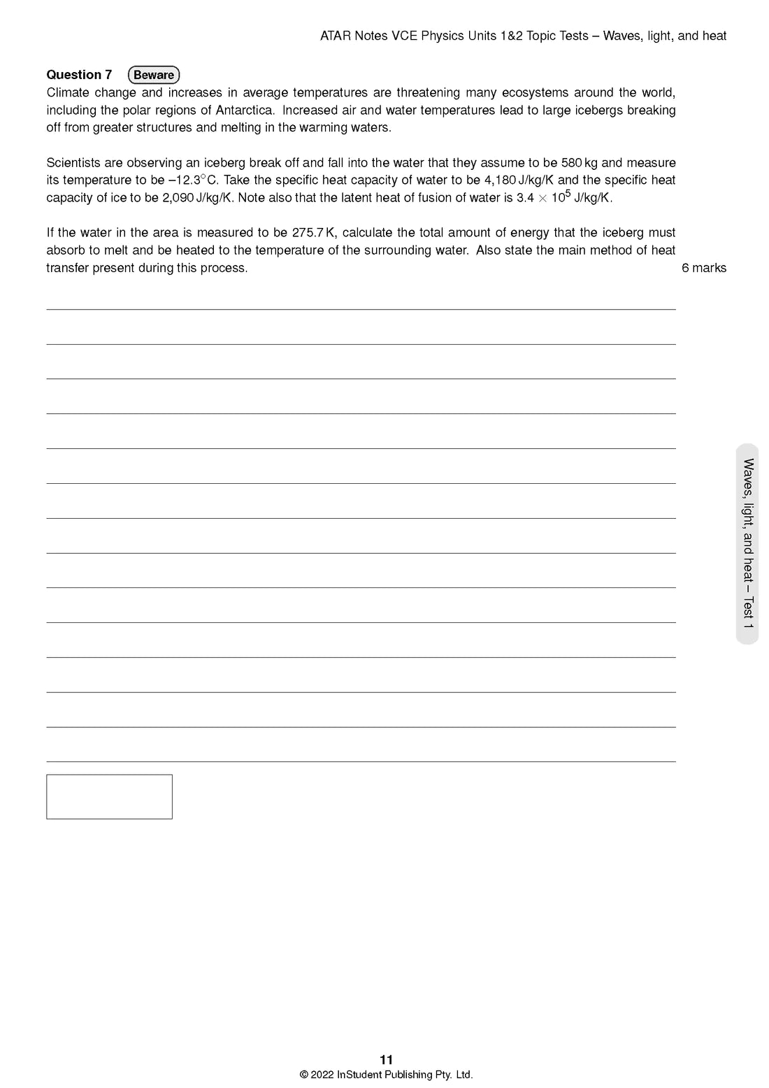 ATAR Notes VCE Physics 1&2 Topic Tests