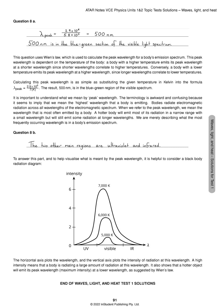 ATAR Notes VCE Physics 1&2 Topic Tests