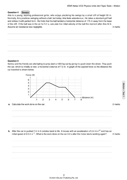 ATAR Notes VCE Physics 3&4 Topic Tests
