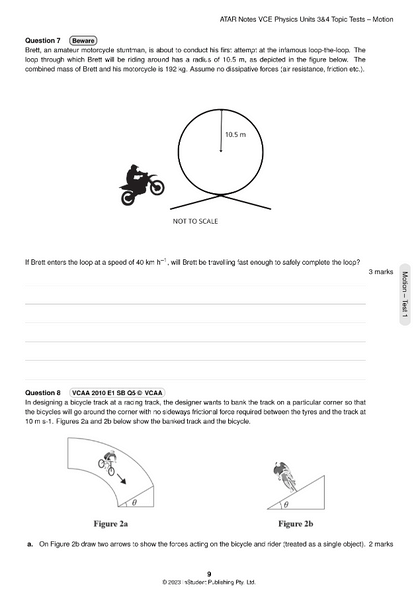 ATAR Notes VCE Physics 3&4 Topic Tests