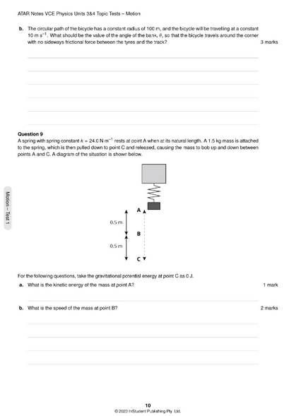 ATAR Notes VCE Physics 3&4 Topic Tests