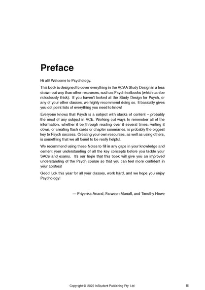 Psychology Units 3&4 Notes