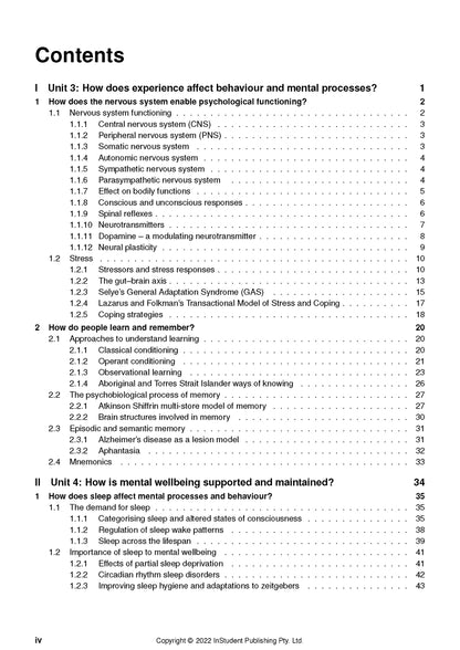 Psychology Units 3&4 Notes