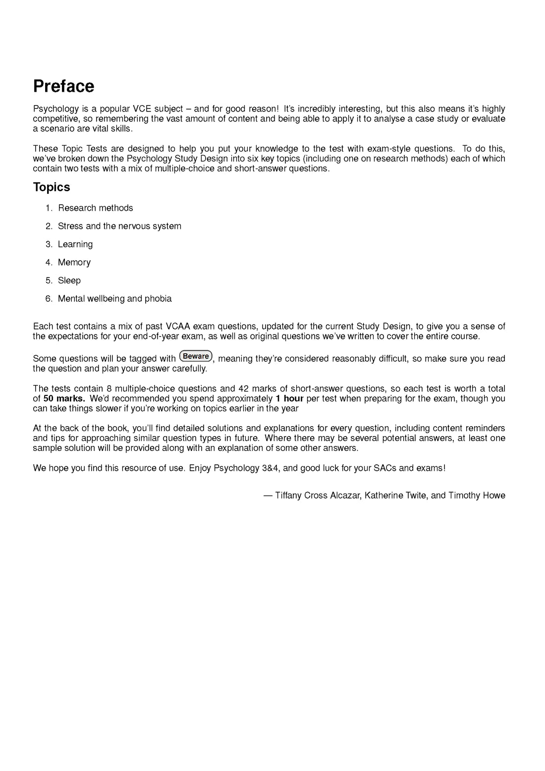 Atar Notes VCE Psychology Units 3&4 Topic Test