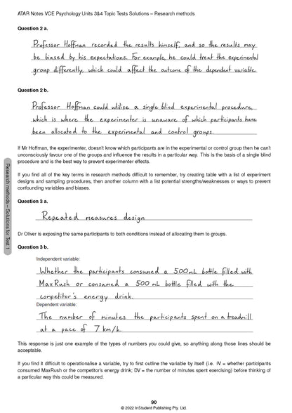 Atar Notes VCE Psychology Units 3&4 Topic Test