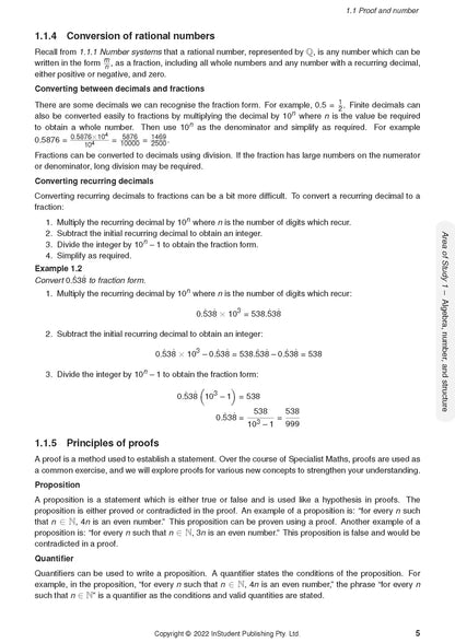 Atar Notes VCE Specialist Mathematics Units 1&2 Notes