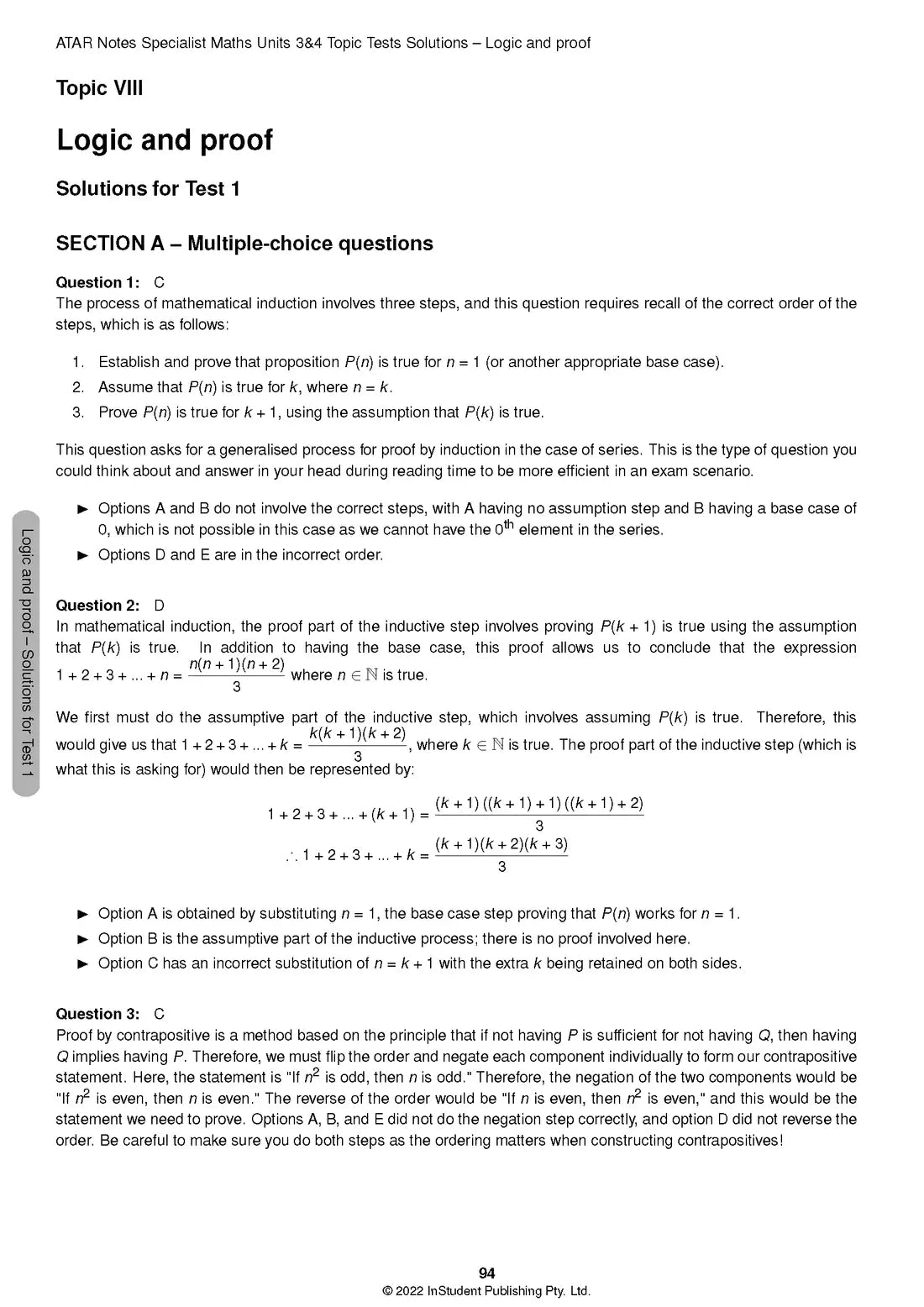 Atar Notes VCE Specialist Maths Units 3&4 Topic Test