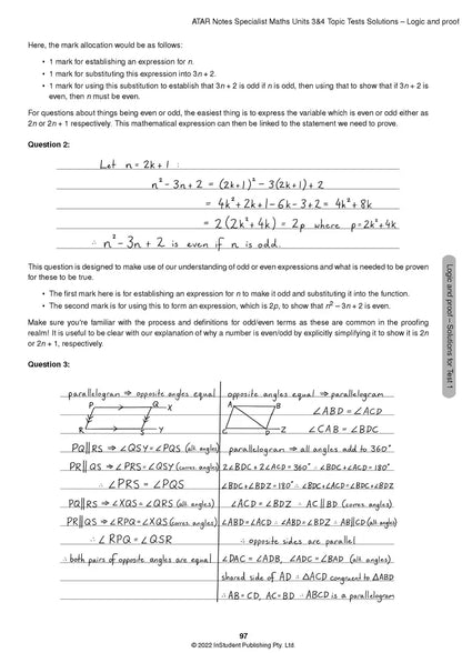 Atar Notes VCE Specialist Maths Units 3&4 Topic Test