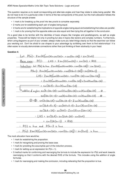 Atar Notes VCE Specialist Maths Units 3&4 Topic Test