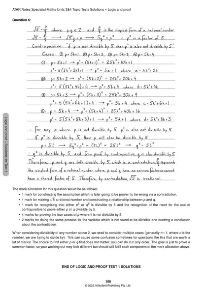 Atar Notes VCE Specialist Maths Units 3&4 Topic Test