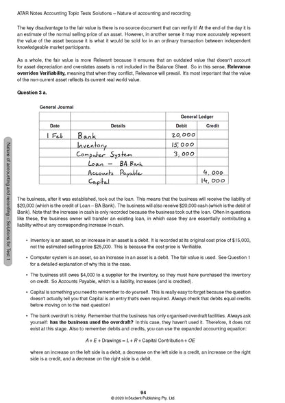 ATAR Notes Accounting Units 3 & 4 Topic test