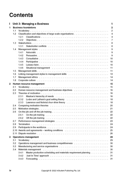 Atar Notes Business Management Units 3&4 Notes