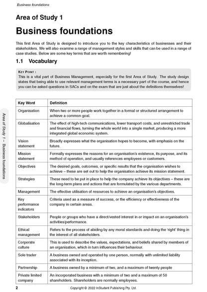 Atar Notes Business Management Units 3&4 Notes
