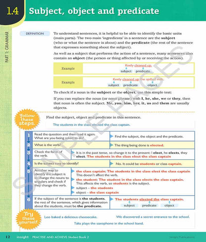 Practice & Achieve Students Book 2 - ( Grammar, Punctuation, Spelling, Vocabulary )