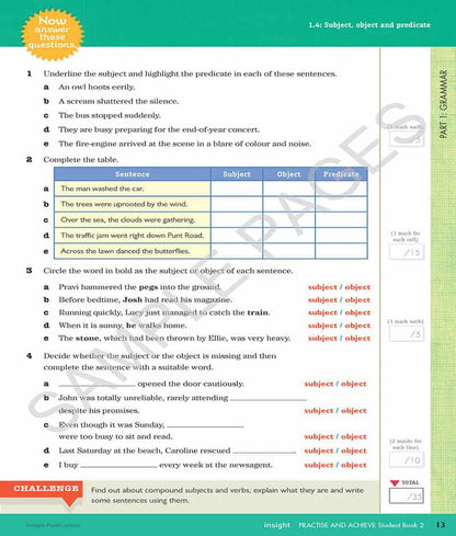 Practice & Achieve Students Book 2 - ( Grammar, Punctuation, Spelling, Vocabulary )