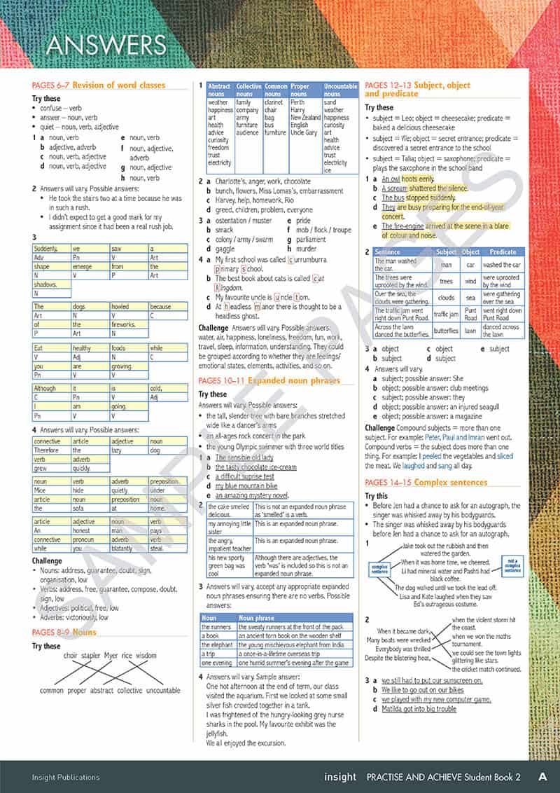 Practice & Achieve Students Book 2 - ( Grammar, Punctuation, Spelling, Vocabulary )