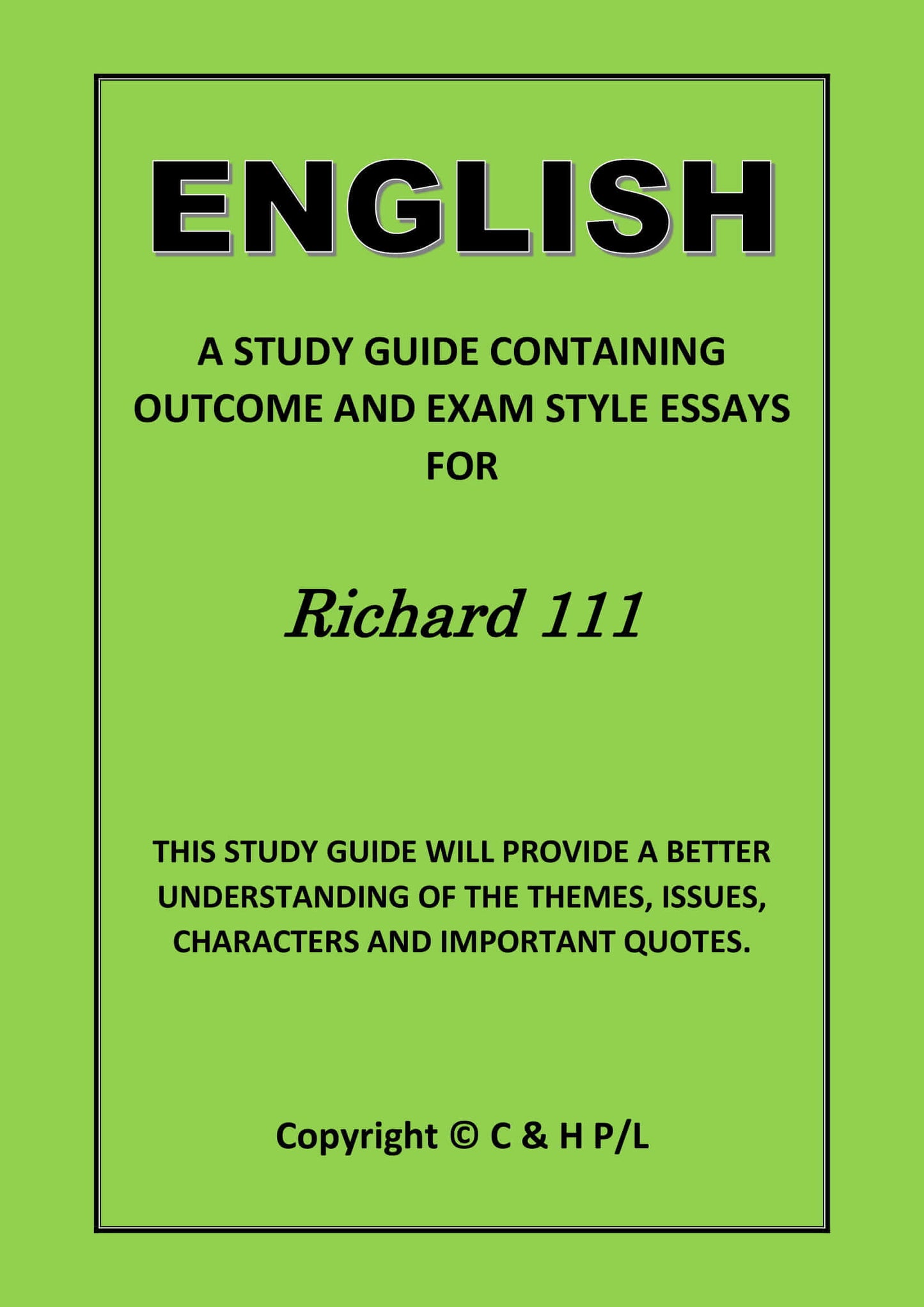 RICHARD III (SSRC)
