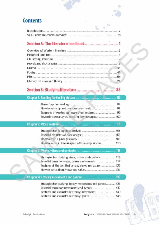 literature for Senior Students 6th ed