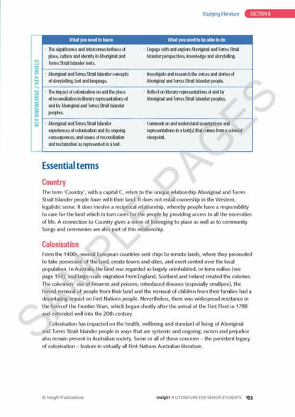 literature for Senior Students 6th ed