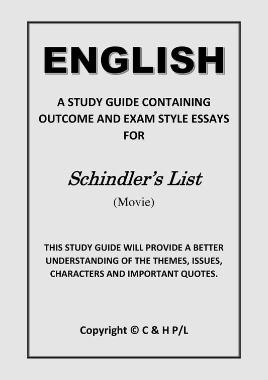 SCHINDLER'S LIST (SSRC)