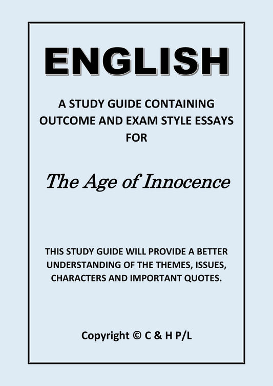 THE AGE OF INNOCENCE (SSRC)