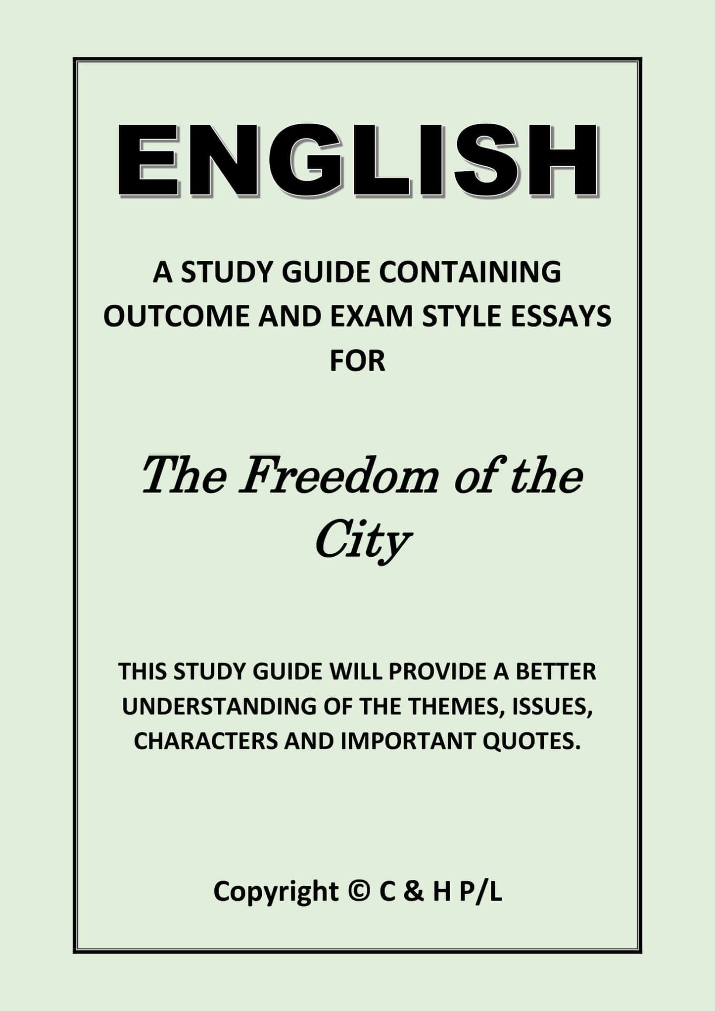 THE FREEDOM OF THE CITY (SSRC)