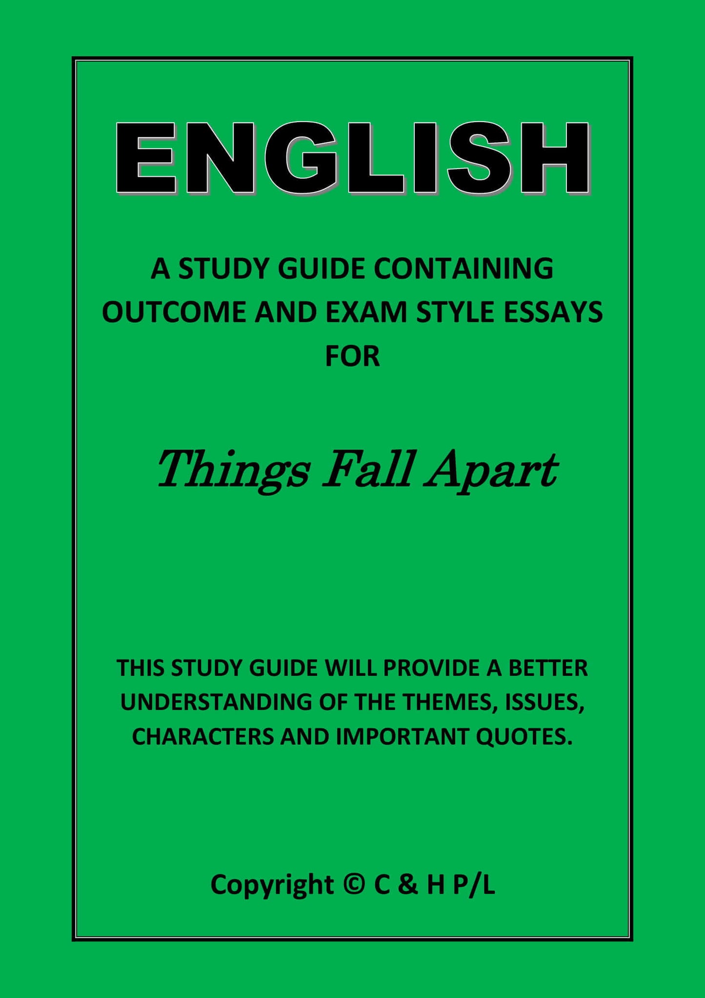 THINGS FALL APART (SSRC)