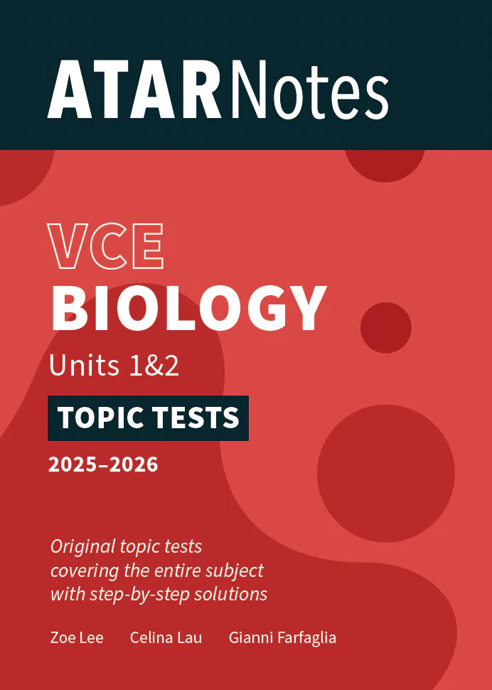 Ssrc Cover ATAR Notes VCE Biology Units 1&2 Topic Test – Student Success Resource ...