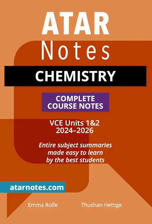 Atar Notes VCE Chemistry Units 1&2 Notes