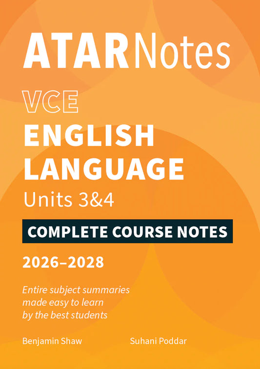 ATAR Notes VCE English Language 3&4 Complete Course Notes (2026-2028)