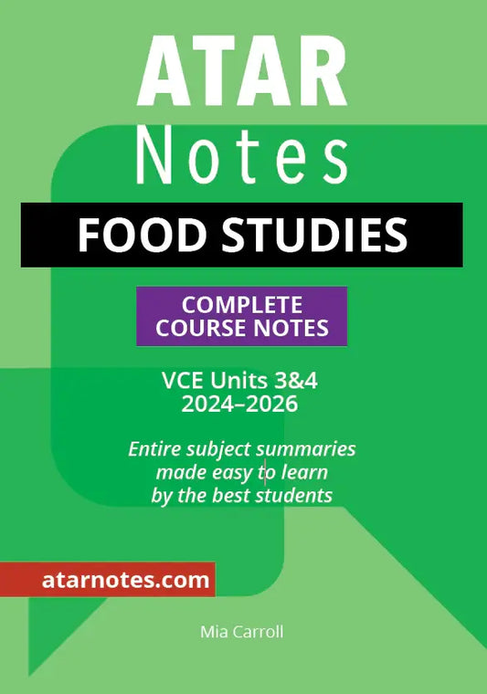 Atar Notes VCE Food Studies Units 3&4 Notes