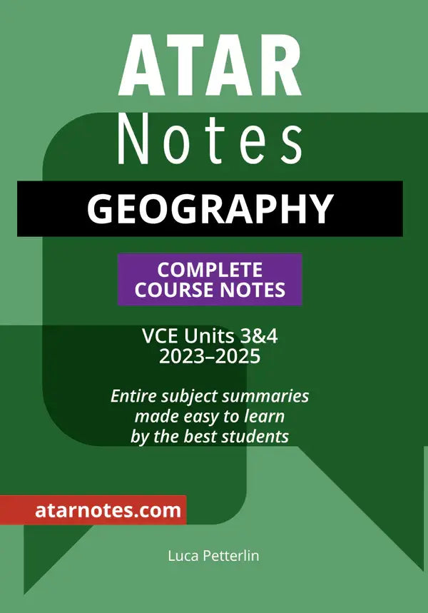 ATAR Notes VCE Geography units 3&4 Notes