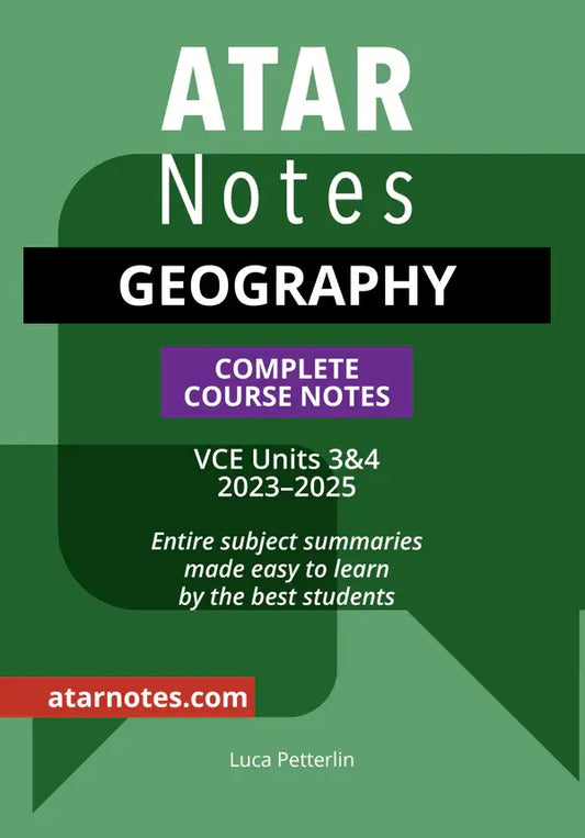 ATAR Notes VCE Geography units 3&4 Notes