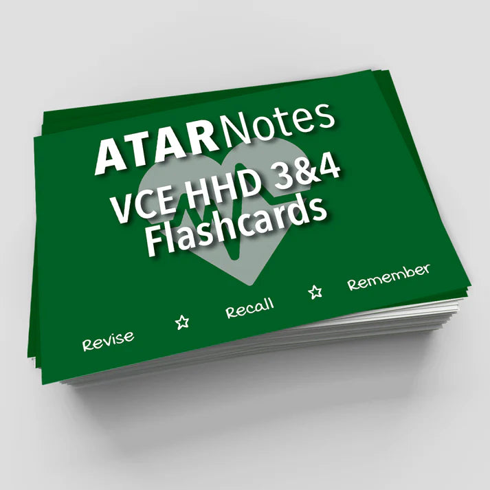 ATAR Notes Flashcards: VCE Health and Human Development (HHD) Units 3&4 (2025-2027)
