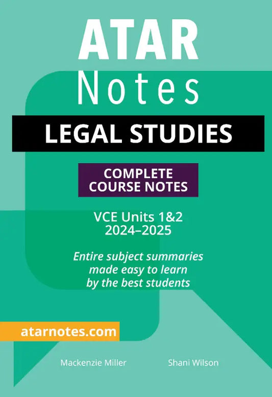 Atar Notes VCE Legal Studies Units 1&2 Notes