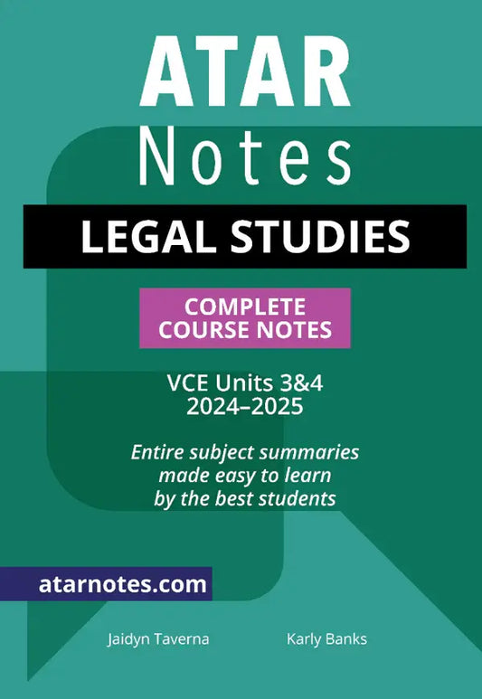ATAR Notes VCE Legal Studies 3&4 Course Notes