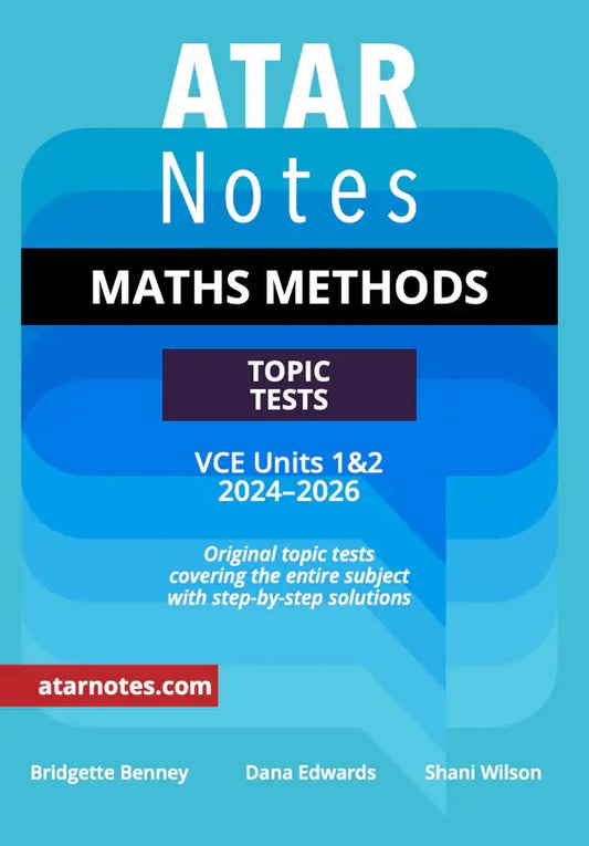 Atar Notes VCE Maths Methods Units 1&2 Topic Test