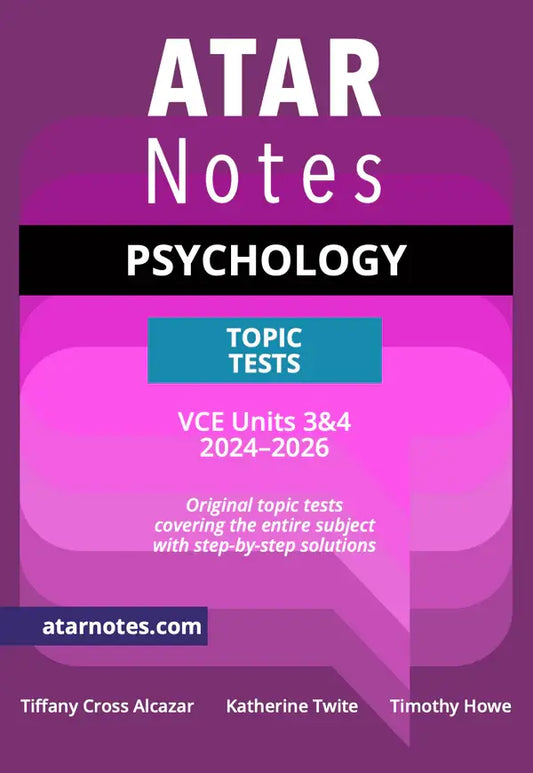 ATAR Notes Psychology 3&4 Topic Test (2024-2026)
