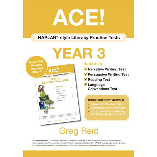 ACE! Naplan - Literacy Practice Test Year 3