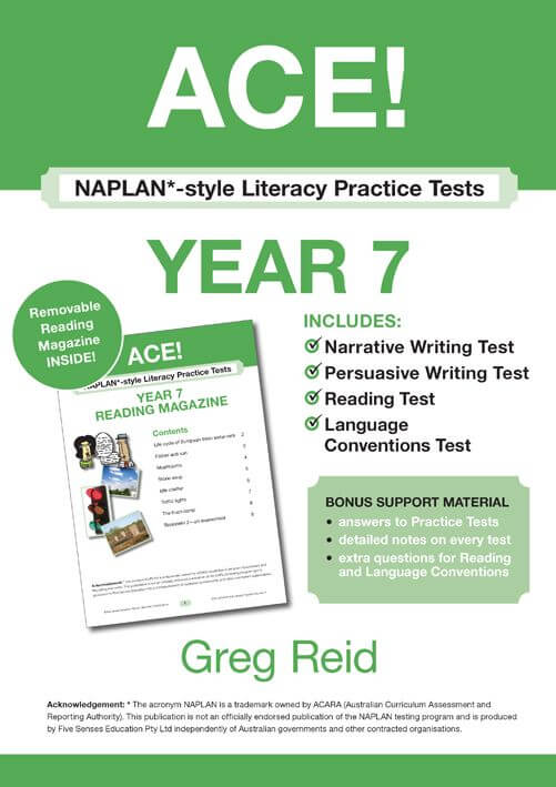 ACE! Naplan - Literacy Practice Tests Year 7