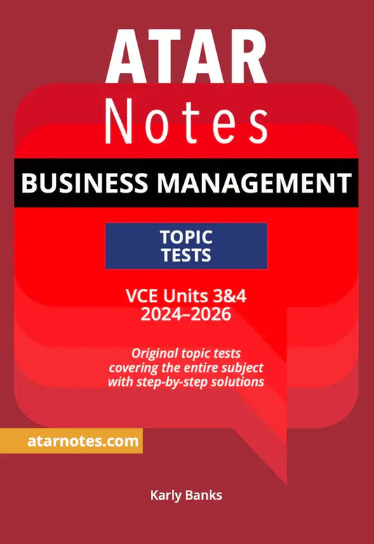 Atar Notes Business Management Units 3&4 Topic Test