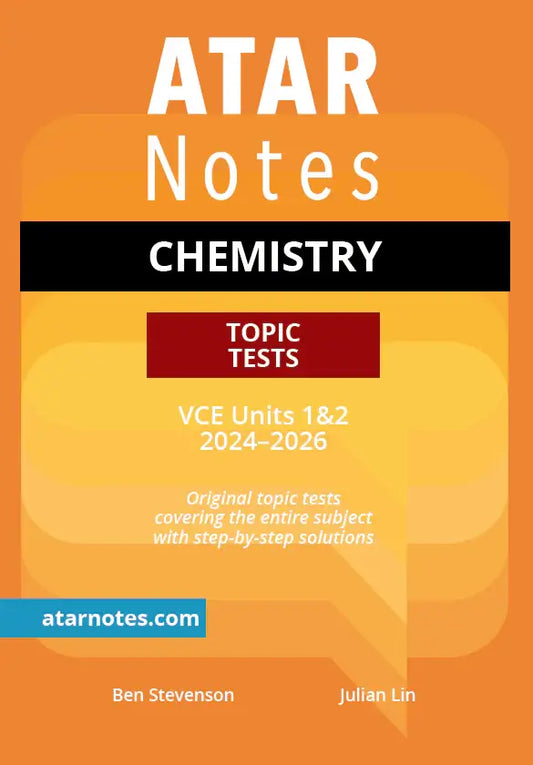 Atar Notes VCE Chemistry Units 1&2 Topic Test