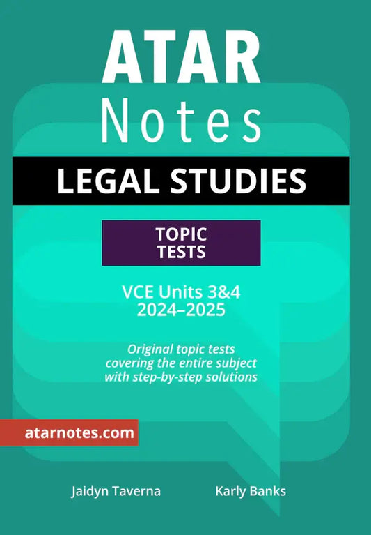 ATAR Legal Studies 3&4 Topic Test 2024