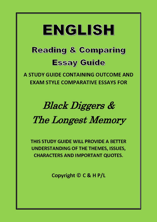 BLACK DIGGERS AND THE LONGEST MEMORY (Comparisons-SSRC)